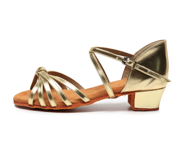 Latin dance shoes for girls kids competition ballroom latin  soft soles beginners peformance sandal shoes - Moderndancedress.com