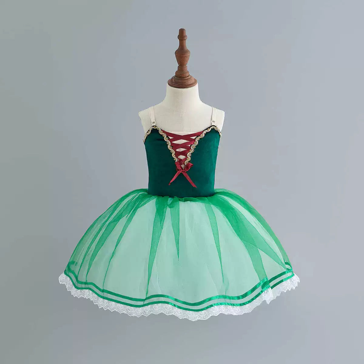 Ballet dance dresses for kids toddlers tutu skirts Red yellow green ballerina ballet performance pancake costumes for children - Moderndancedress.com