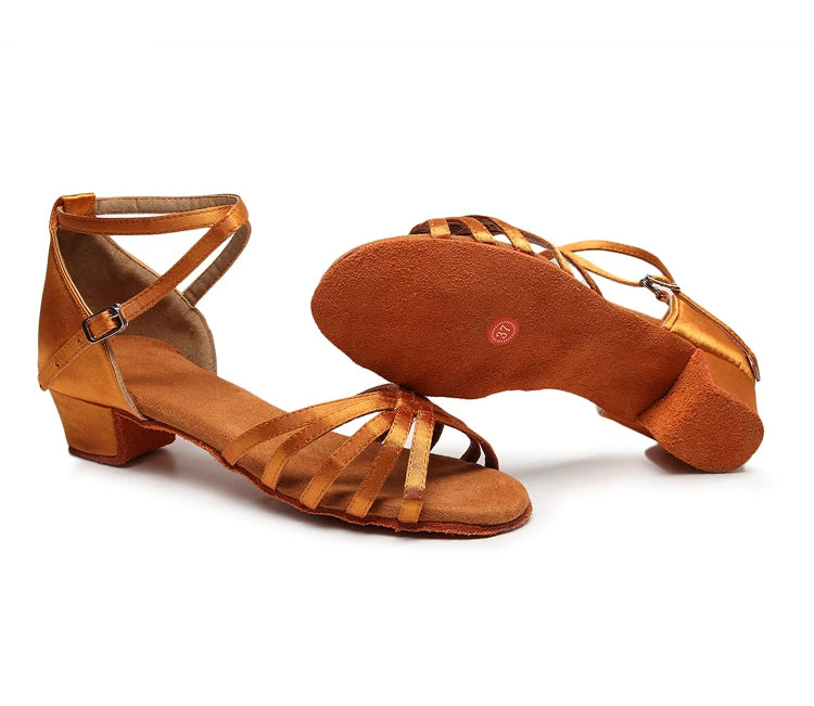 Kids Ballroom Latin Dance Shoes Soft Soles Girls Stage Dancing Sandals