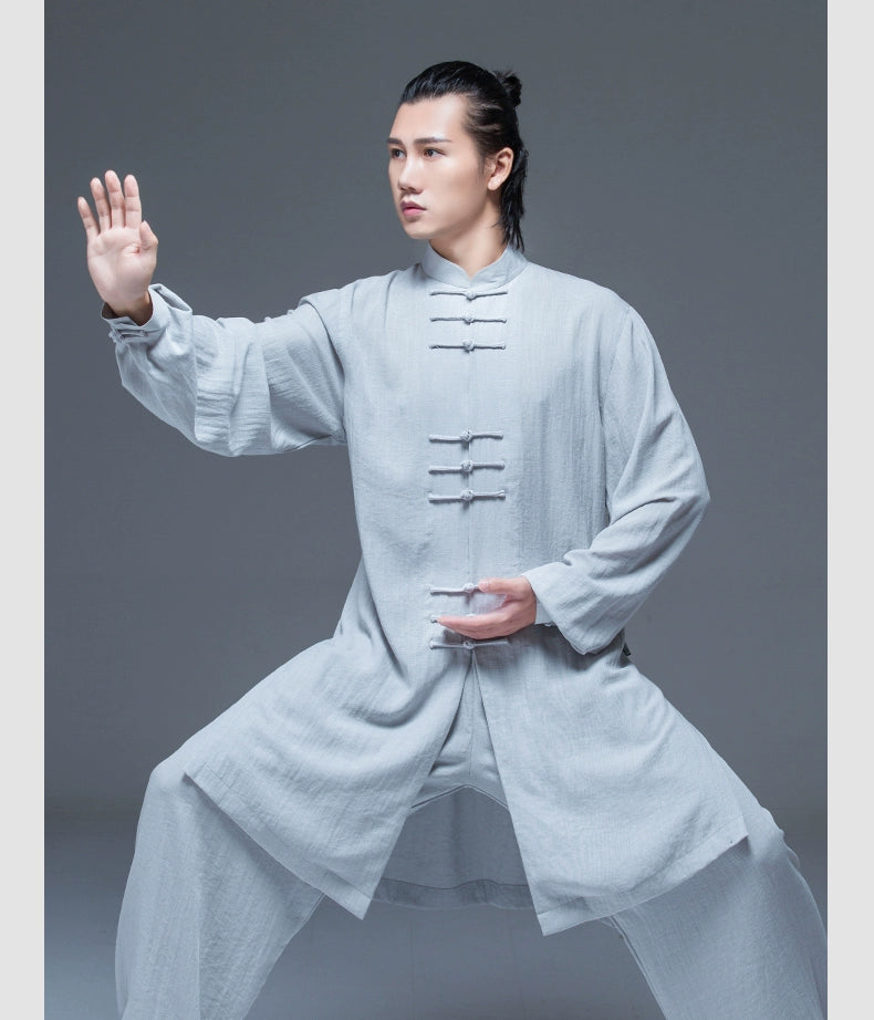 Tai Chi  Clothing for Unisex Cotton and Linen Chinese Kung Fu Uniforms Wushu Martial Art Performance Chang Quan Performacne Clothes - Moderndancedress.com