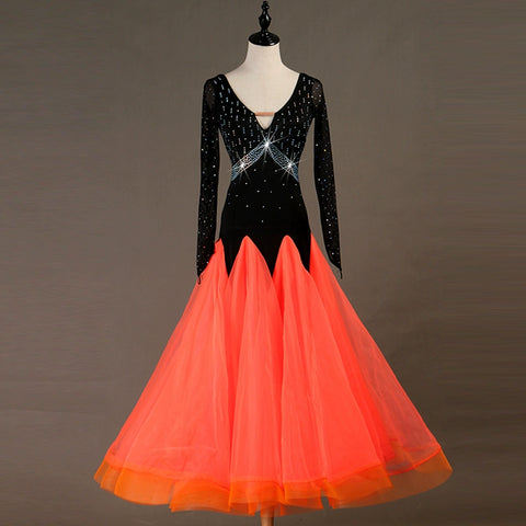 Ballroom Dance Dresses Modern Skirt Waltz Ballroom Dance Competition Dressed in National Standard Dance - Moderndancedress.com