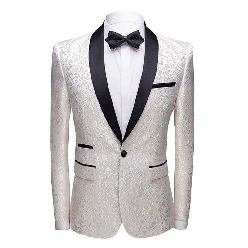 Men's Jazz Dance Costumes Blue Wine Pianist Host Singer Tuxedo Coats Wedding Party Groomsman Blazer