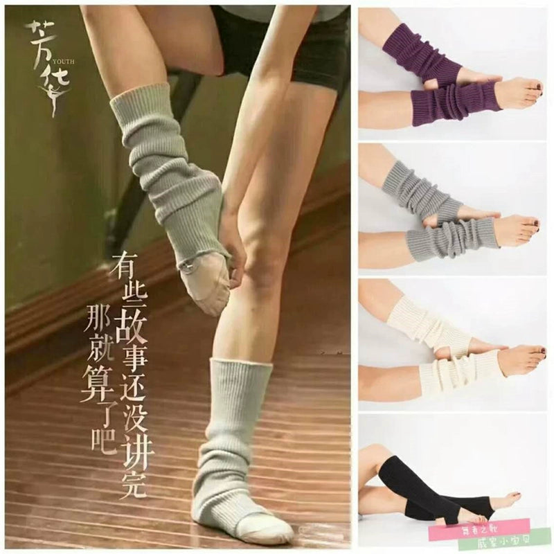 Children's Adult Warm Knee-Protecting ankle protection latin ballroom Dance warm Socks Modern Latin Dance Ballet Yoga Socks - Moderndancedress.com