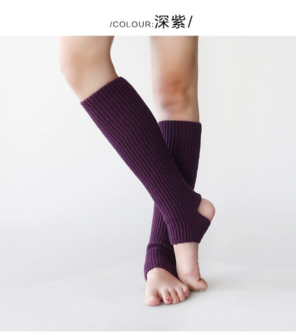 Children's Adult Warm Knee-Protecting ankle protection latin ballroom Dance warm Socks Modern Latin Dance Ballet Yoga Socks - 