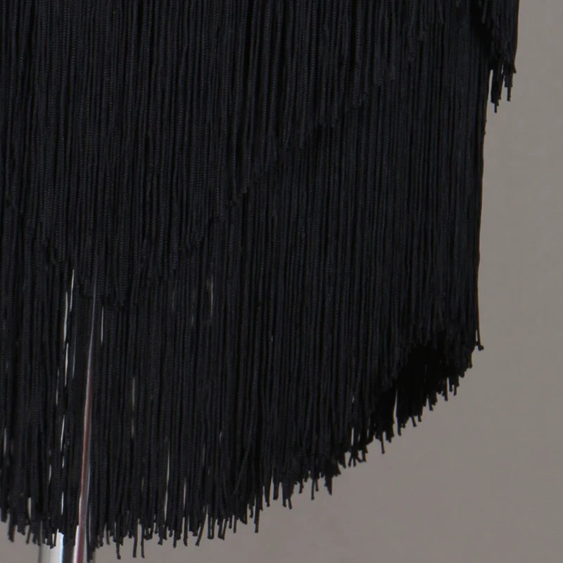 tassels Latin Dance Dresses Latin Dance Competition Dresses / Rhinestones High Dress - Moderndancedress.com