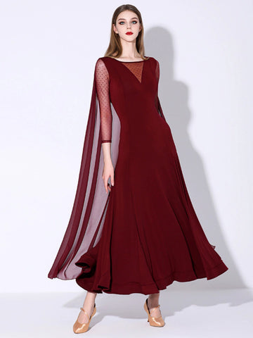 Modern Ballroom dance dress national dance costume design sense crystal linen cotton - Moderndancedress.com
