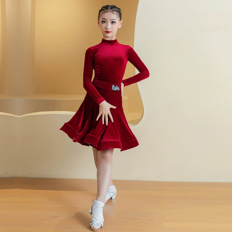 winter dance dresses for girls Dance America JR-D2V Girls Dress, Blue / Ages 6-7