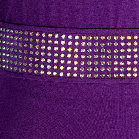 Black violet diamond-inlaid Latin dance dress competition professional sexy fringed latin rumba chacha dance dress can be customized - Moderndancedress.com