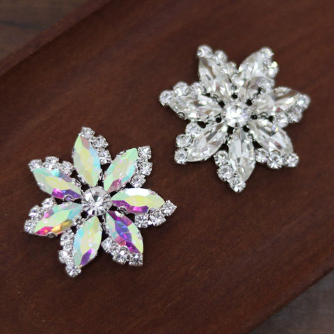 DIY stained glass rhinestone corsage for dance headdress party dress performance shoes hats bags decorations jewelry accessories 4.5cm - Moderndancedress.com