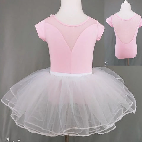 Girls Ballet Dance Dresses children's dance clothes girls' short sleeve training clothes ballet dancing clothes girls' gymnastics clothes - Moderndancedress.com