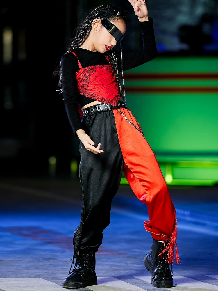 Children's Jazz Hip hop dance costumes for girls jazz street Dance Clothing  Cool Girl Show Tide Clothing Model show catwalk performance clothes - Moderndancedress.com