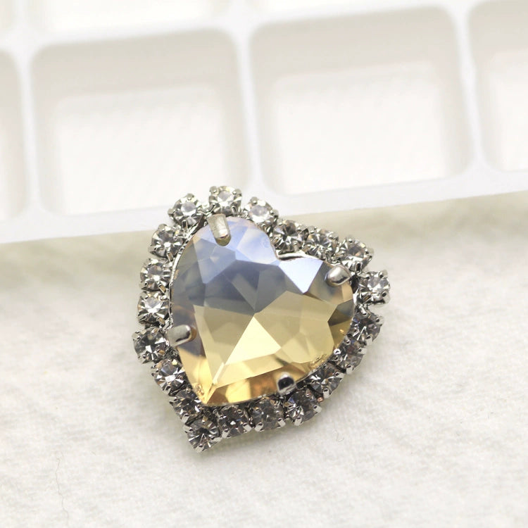 1pcs DIY heart rhinestones for headdress dance costumes wedding dresses shoes bag jewelry accessories hand sew gemstones - Moderndancedress.com