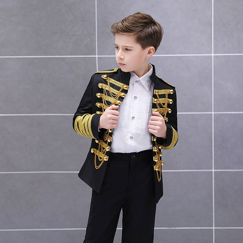 Boys Jazz Dance Costumes   European Style Soviet Army Dresses Stage Dresses Palace Dresses Prince Dresses Children Day Dresses