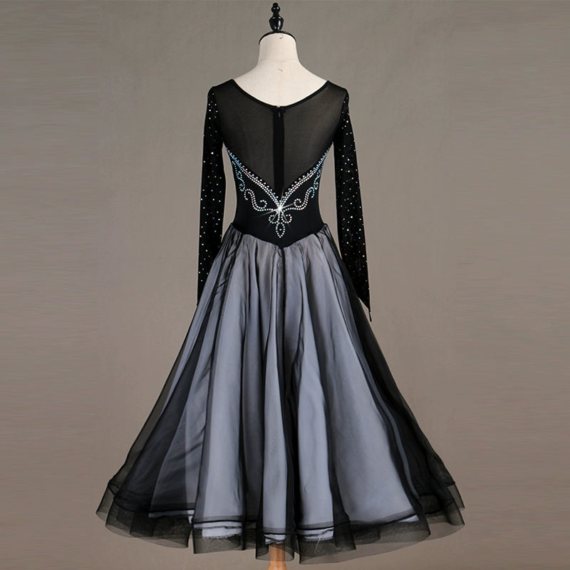 Ballroom Dance Dresses Dresses for modern dance with diamonds, national standard dance dresses, social dresses - Moderndancedress.com