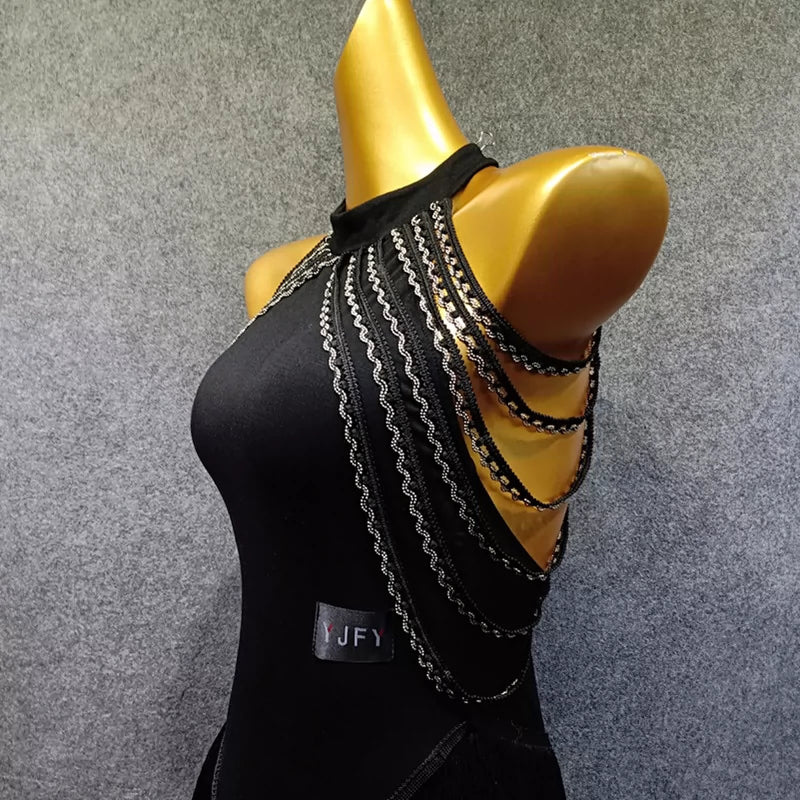 Latin Dance Dress Female Adult Liuzhou Skirt, Gonggong Skirt, Dancing Dress w297 - Moderndancedress.com