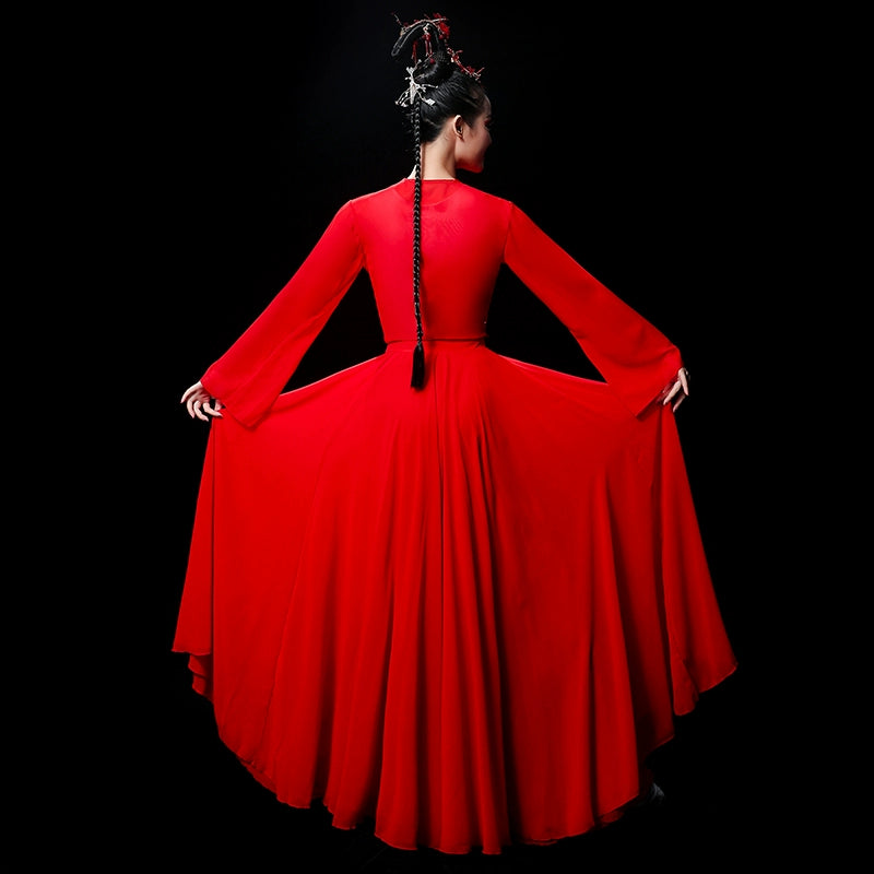 Chinese Folk Dance Costume Classical Dance Costume Chinese wind opening dance dress Modern Dance Costume Fairy Dress Adult - Moderndancedress.com