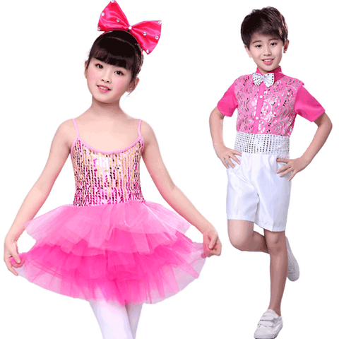 Girls princess Jazz Dance Costumes kindergarten sequins Jazz Dance Costume Girls princess skirt ballet dance pettiskirts skirt dance skirt