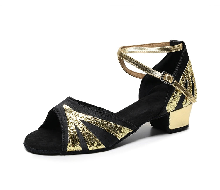 Latin dance shoes for girls kids competition ballroom latin  soft soles beginners peformance sandal shoes - Moderndancedress.com