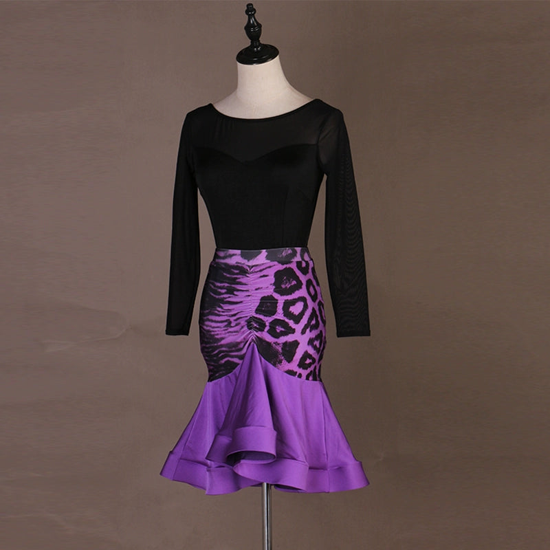 Latin Dance Dresses Modern Dance Skirt  Waltz Ballroom Waltz Group Dance Skirt - Moderndancedress.com