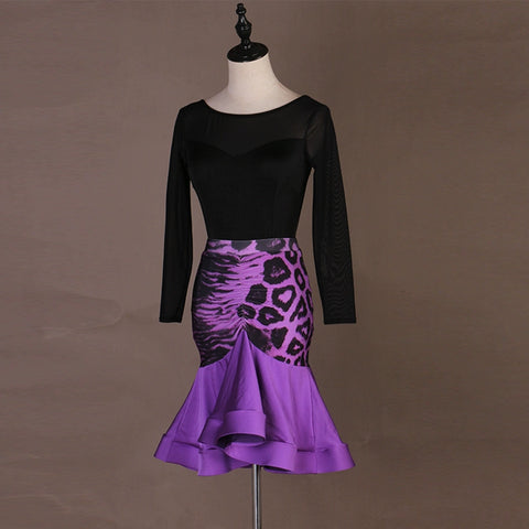 Latin Dance Dresses Modern Dance Skirt  Waltz Ballroom Waltz Group Dance Skirt - Moderndancedress.com