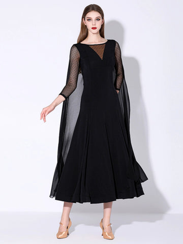 Modern Ballroom dance dress national dance costume design sense crystal linen cotton - Moderndancedress.com
