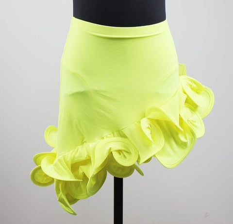 Children's Latin dance skirts, girls Latin dance exercises, lotus leaf half skirt, fishtail skirt, children's dance costumes. - Moderndancedress.com