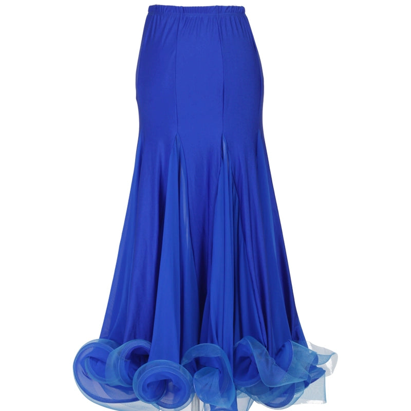 Ballroom Dance Dresses Fish Bone Curling Modern Dance Exercise Skirt National Standard Dance Skirt Social Dance Square Dance Half-length Dress Ballroom Dance Dresses