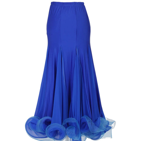 Ballroom Dance Dresses Fish Bone Curling Modern Dance Exercise Skirt National Standard Dance Skirt Social Dance Square Dance Half-length Dress Ballroom Dance Dresses