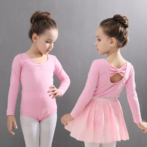 Girls ballet performance costumes gymnastics dresses children ballet dance leotards wrap skirt - 