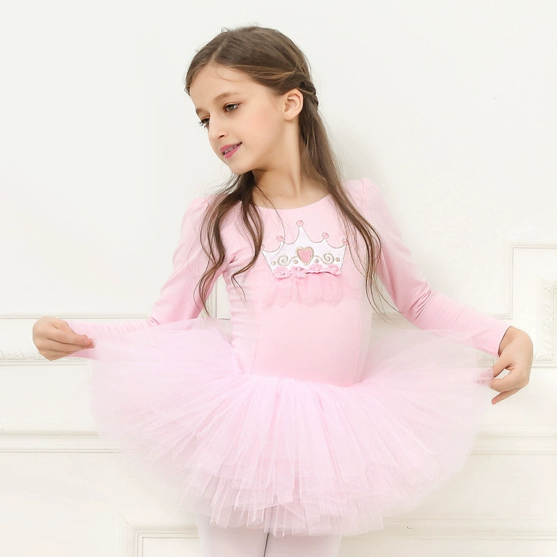 Long-sleeved children's ballet dress children's exercise clothes long-sleeved suit grading suit ballet skirt