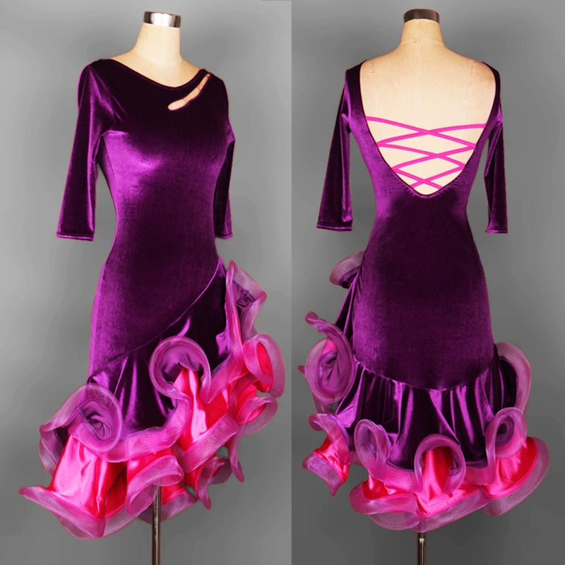 Latin Dance Costume Latin dance dress for women to customize professional Latin dance competition dress Latin Dance Dress - Moderndancedress.com