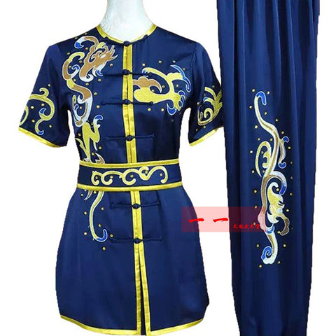 Martial Arts Clothes  Kungfu clothes Short-sleeved Wushu Clothes Embroidered Xiangyun Performance Clothes - Moderndancedress.com