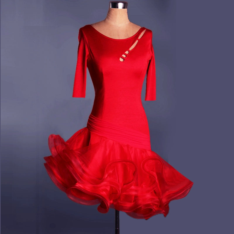 High-end Latin Dance Competition Dresses Latin Dance Performance Dresses Adult Women Latin Dance Dresses - 