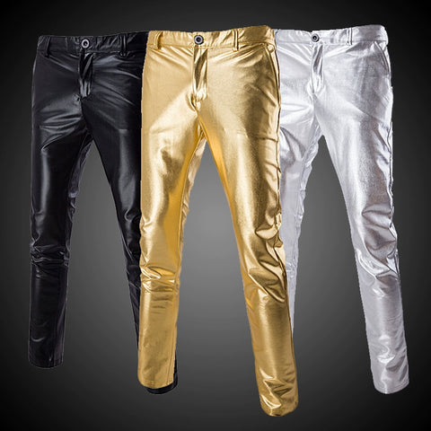 Men's gold silver Jazz Dance Pants  Costumes Casual feet trousers Pants