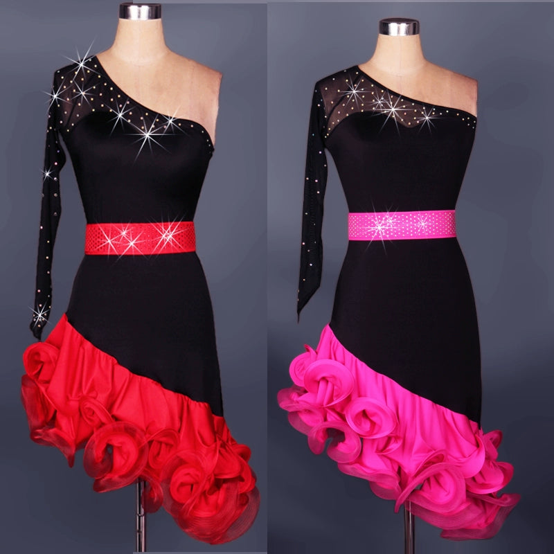 Adult Latin Dance Costume Latin Dance Costume Latin Skirt Competition Costume Latin Dance Costume - Moderndancedress.com