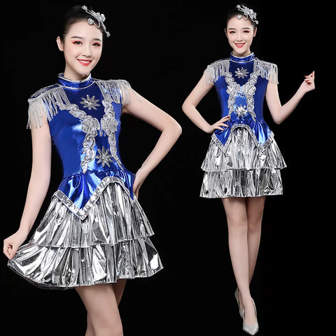 Jazz Dance Costumes Jazz Dance Costume Modern Dance Costume Suit Fashionable Sexy Sexy Sexy Sexy Sex Stage Costume Female Adults - Moderndancedress.com