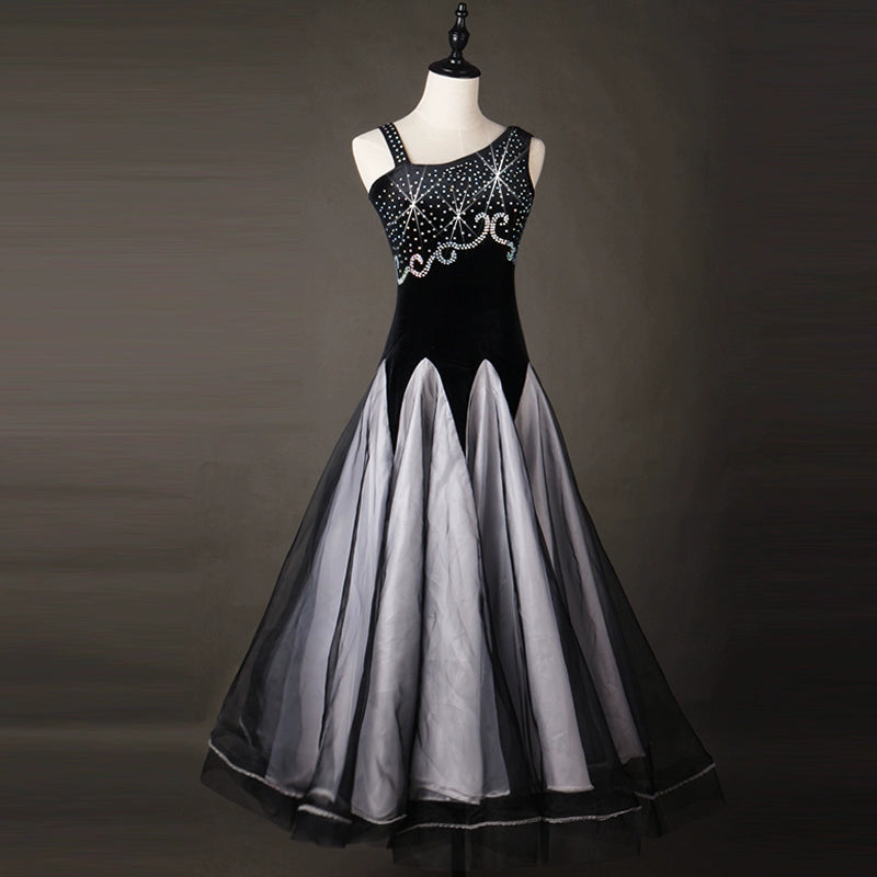 Ballroom Dance Dresses National Standard Skirt High-end Modern Competition Skirt Ballroom Dance Performance Costume Waltz Costume - Moderndancedress.com