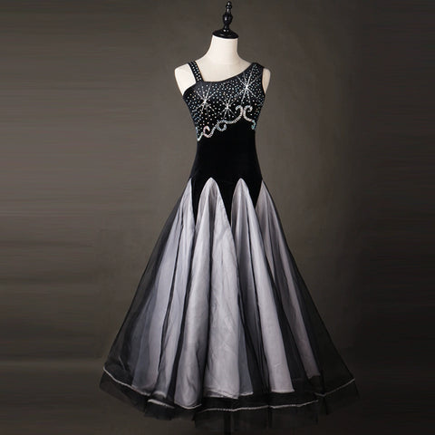 Ballroom Dance Dresses National Standard Skirt High-end Modern Competition Skirt Ballroom Dance Performance Costume Waltz Costume - Moderndancedress.com