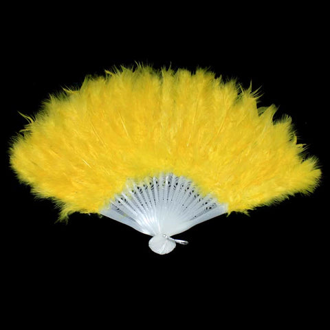 Cosmetic Ball Articles Stage Halloween Performance Projects Feather Fan Folding Dance Fan Feather Fan - Moderndancedress.com