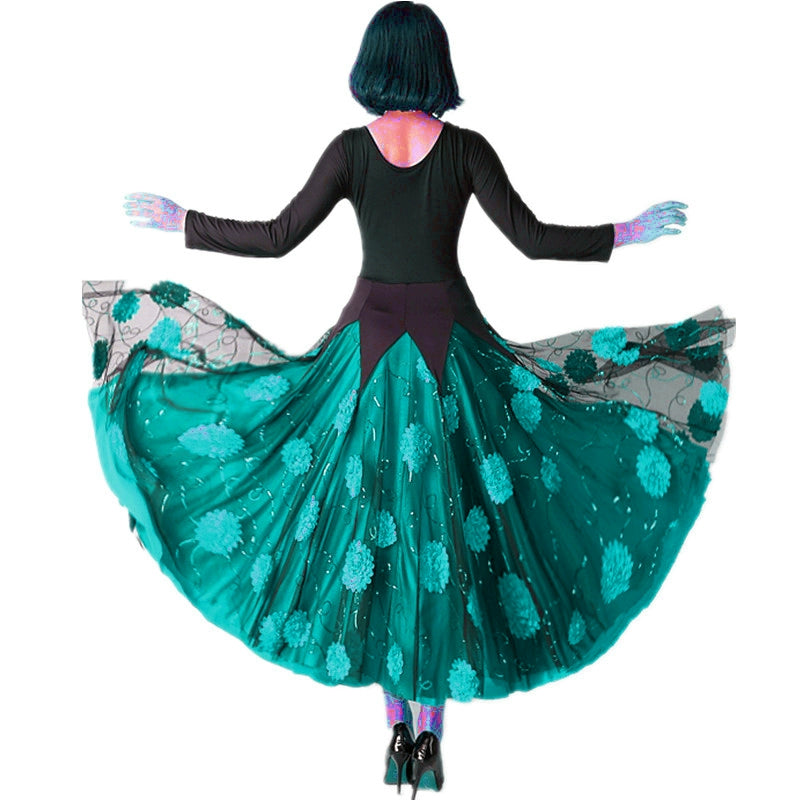 Women's Ballroom Dance Dresses Tango Waltz, National Standard for Dresses in Modern Skirt Competition - Moderndancedress.com