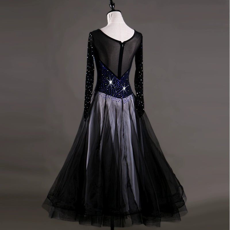 Ballroom Dance Dresses Modern Dance Costume Competition Skirt Waltz Friendship Dance Dress Dressed with National Standard Dance Dresses - Moderndancedress.com