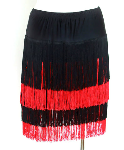 Professional Latin dance skirt, women's adult sexy dress, half dress, tassel clothing - Moderndancedress.com