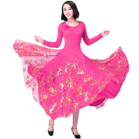 Women's Ballroom Dance Dresses Modern Dress, National Standard Dance Waltz Show Dress, Big Dress, Long Skirt and Clothes - Moderndancedress.com