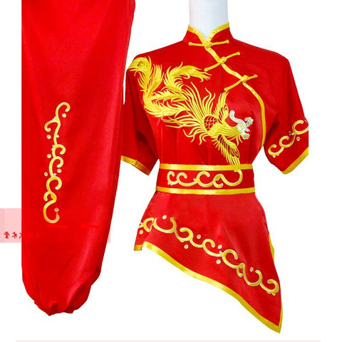 Martial Arts Clothes  Kungfu clothes Short-sleeved martial arts costume, high-quality martial arts costume, embroidered Phoenix martial arts costume, women long boxing Costume