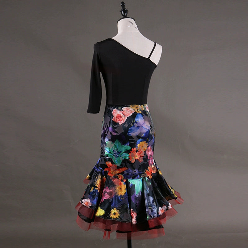 Latin Dance Dresses Latin Dance Competition Dresses / Rhinestones Sleeveless High Dress - Moderndancedress.com