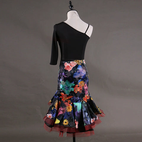 Latin Dance Dresses Latin Dance Competition Dresses / Rhinestones Sleeveless High Dress - Moderndancedress.com