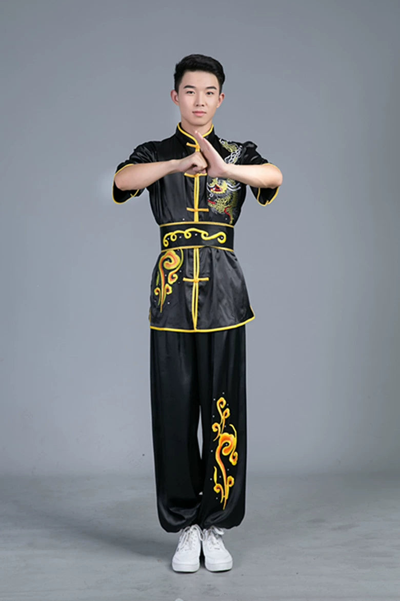 Martial Arts Clothes  Kungfu clothes Wushu costume embroidery dragon men and women long-sleeved short-sleeved Kungfu Costume