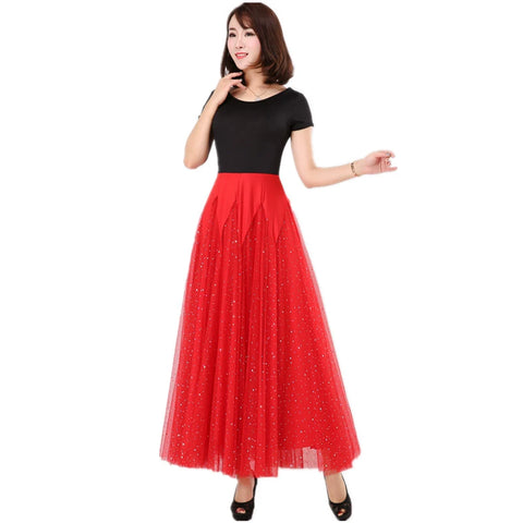 Women's Ballroom Dance Dresses Modern Skirt, National Standard Dance, Waltz Dress, Competition Dress, Performing Dress, Tango Foxtrot - Moderndancedress.com