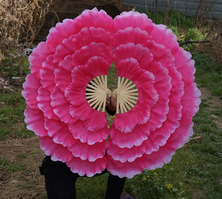 Opening Dance Peony Flower Fan Big Petal Dance Fan Square Dance Group Gymnastics Activities Projects Stage Performing Fan - 