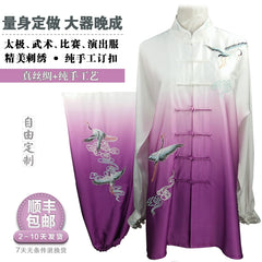 Chinese Martial Arts Clothes Kungfu Clothe  Tai Chi Clothes Competition Clothing Taijiquan adult men and women long sleeves tailor-made orchid gradually